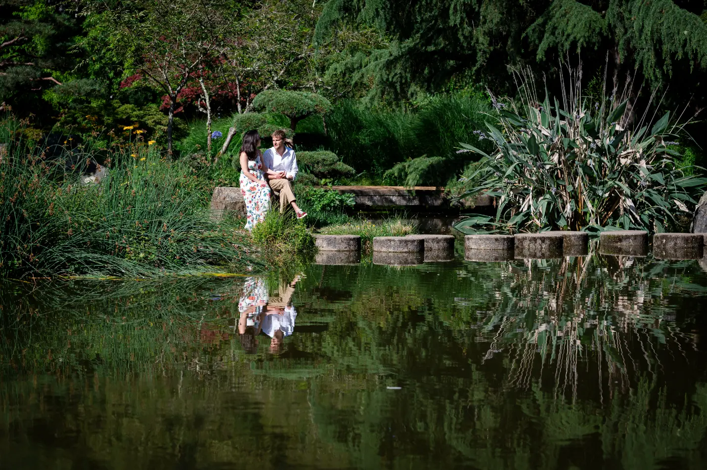 reportage photo d'un couple sur l'ile de versailles